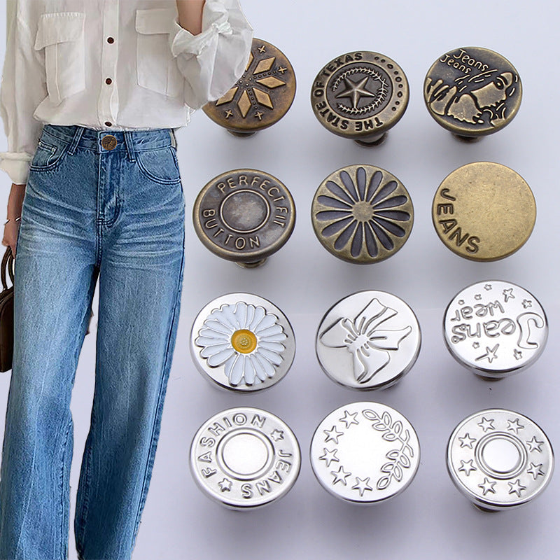 Portable button Jeans Detachable Reusable